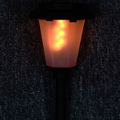 โคมไฟภูมิทัศน์แบบไดนามิกเปลวไฟพลังงานแสงอาทิตย์ LED ไฟสนามหญ้าสวนกลางแจ้ง