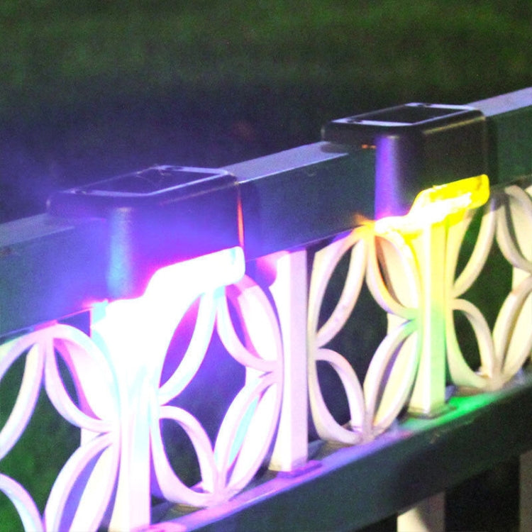4 PCS พลังงานแสงอาทิตย์ราวบันไดแสงกันน้ำกลางแจ้ง LED Step Light ตกแต่งสวนแสงแนวนอน, Warm White /Brown, Warm White /Black, Colorful Light /Brown, Colorful Light /Black