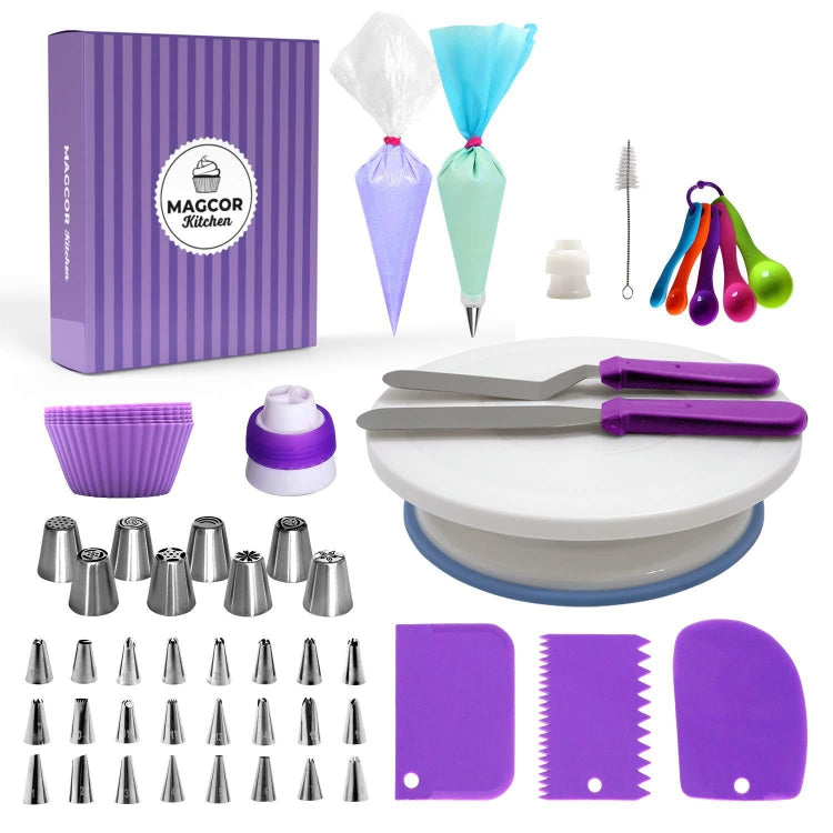 เค้กชุดจานเสียงตกแต่งตารางตกแต่งปากซิลิโคนกระเป๋าเบเกอรี่ DIY, 6 PCS/Set, 12 PCS/Set, 60 PCS/Set