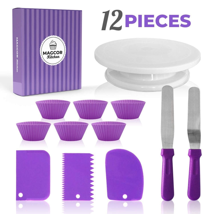 เค้กชุดจานเสียงตกแต่งตารางตกแต่งปากซิลิโคนกระเป๋าเบเกอรี่ DIY, 6 PCS/Set, 12 PCS/Set, 60 PCS/Set