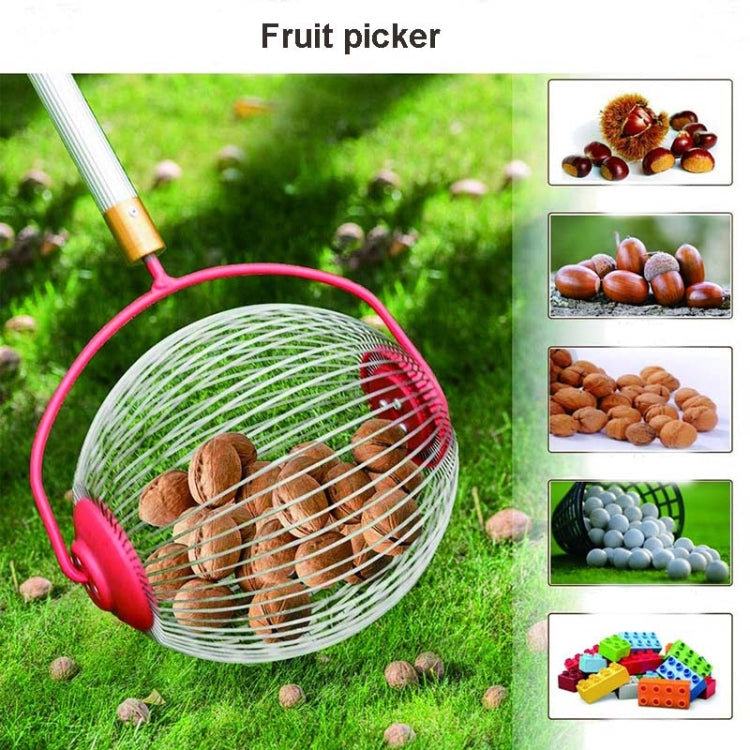 เครื่องมือทำสวน Nut Collector ผลไม้ Picker Picking Walnut Picking Chestnut Picker, Telescopic Rod+Small Scroll Wheel, Telescopic Rod+Big Scroll Wheel