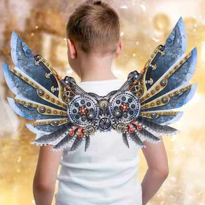 ฮาโลวีน Carnival แต่งตัวเด็กผู้ใหญ่ Mechanical Punk ตกแต่งปีก, Adult, Child