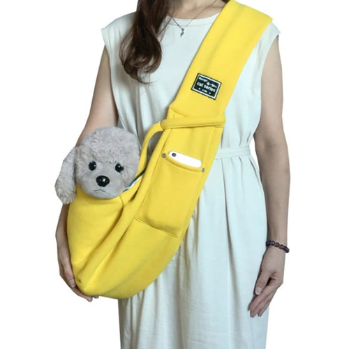สัตว์เลี้ยง Outing Carrier กระเป๋าผ้าฝ้าย Messenger กระเป๋าสะพาย, Yellow, Blue, Khaki, Black, Gray, Dark blue