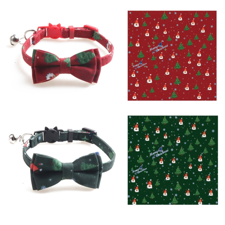 ปลอกคอสัตว์เลี้ยงลายคริสต์มาส Snowman และต้นไม้ 4 ชิ้นพร้อมระฆัง, With Bow, Without Bow