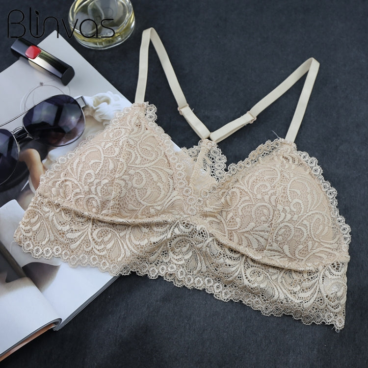 Camisole หญิงห่อหน้าอกด้านบนชุดชั้นในลูกไม้เซ็กซี่รวบรวมฐาน Bra กับหน้าอก Pad, One Size