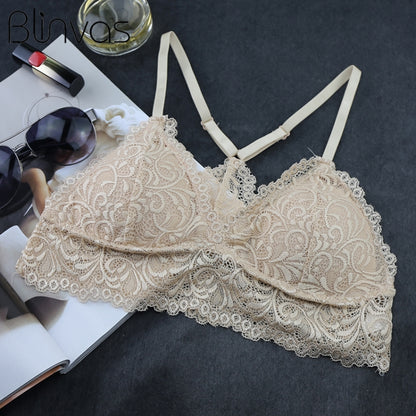 Camisole หญิงห่อหน้าอกด้านบนชุดชั้นในลูกไม้เซ็กซี่รวบรวมฐาน Bra กับหน้าอก Pad, One Size