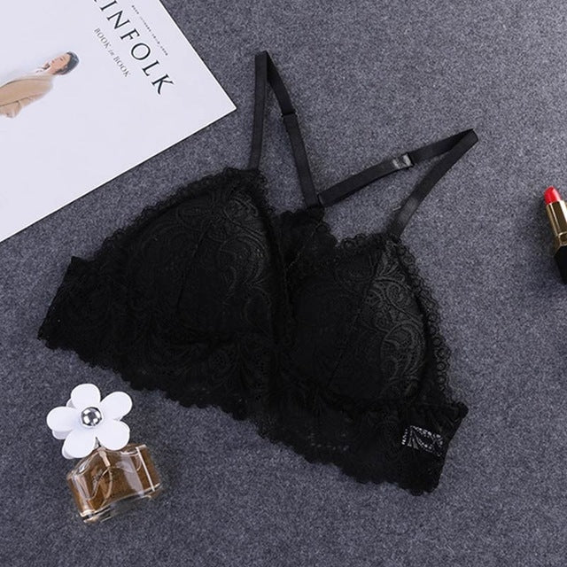 Camisole หญิงห่อหน้าอกด้านบนชุดชั้นในลูกไม้เซ็กซี่รวบรวมฐาน Bra กับหน้าอก Pad, One Size