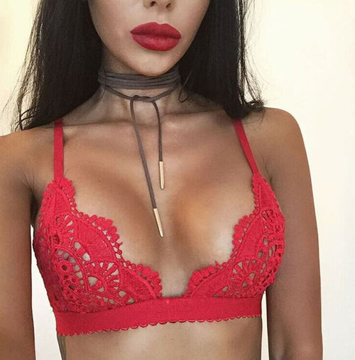 3 PCS Lace Floral Bralet Bra Bustier สายรัดปรับ Crop Top, L