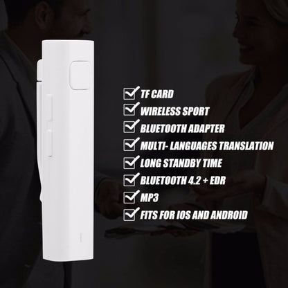 ตัวรับสัญญาณบลูทูธหูฟังอัจฉริยะ Voice Translator 26 Multi-Language Travel Business TF Card Voice Text Interpreter หูฟัง