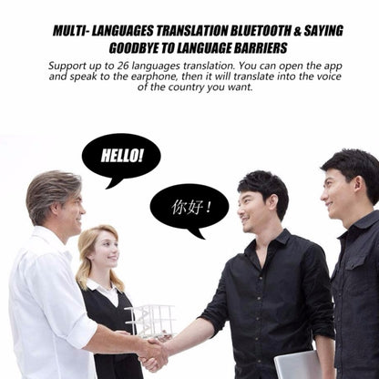 ตัวรับสัญญาณบลูทูธหูฟังอัจฉริยะ Voice Translator 26 Multi-Language Travel Business TF Card Voice Text Interpreter หูฟัง
