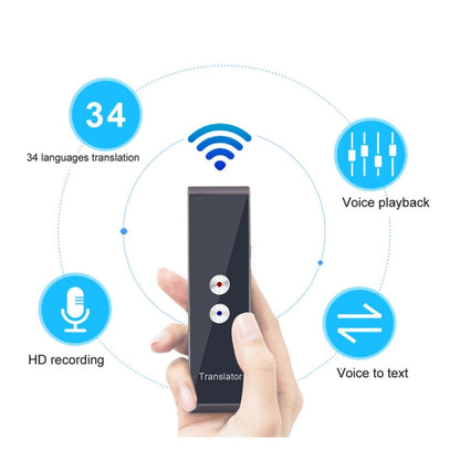 T8 Pocket Language Translator เสียง 30 ภาษา Two Way Real Time Intercom แบบพกพา Translator สำหรับการเรียนรู้ส่วนบุคคลการเดินทาง