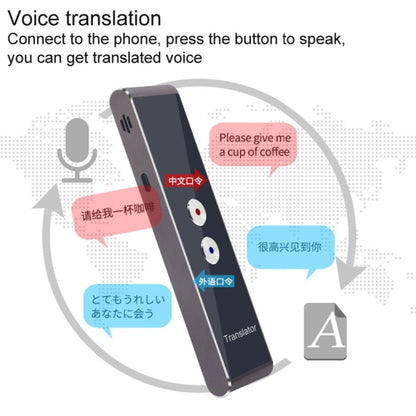 T8 Pocket Language Translator เสียง 30 ภาษา Two Way Real Time Intercom แบบพกพา Translator สำหรับการเรียนรู้ส่วนบุคคลการเดินทาง