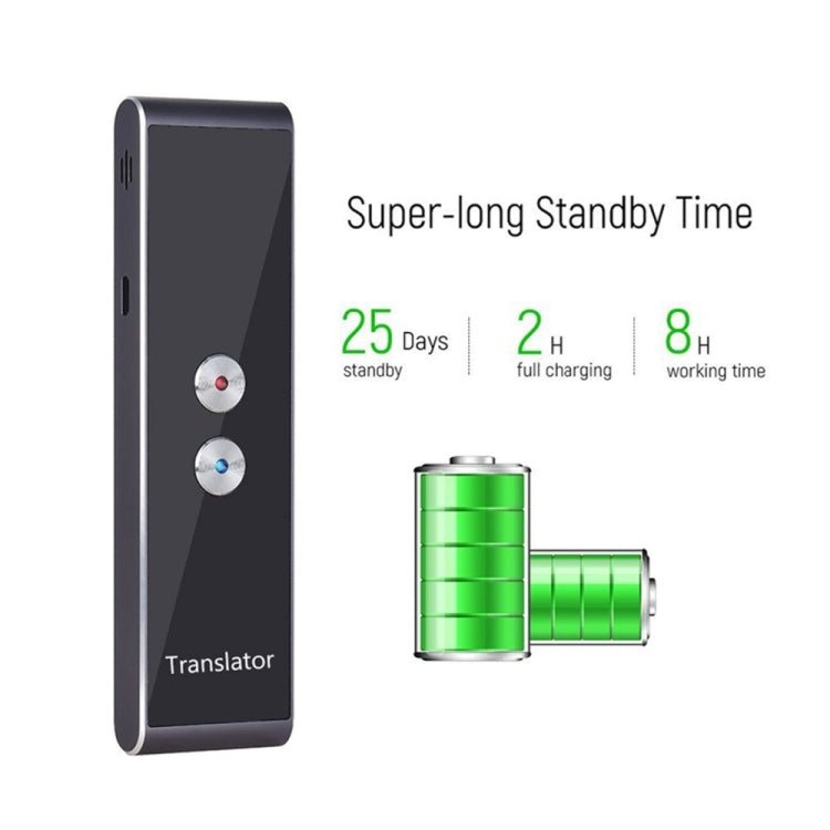 T8 Pocket Language Translator เสียง 30 ภาษา Two Way Real Time Intercom แบบพกพา Translator สำหรับการเรียนรู้ส่วนบุคคลการเดินทาง