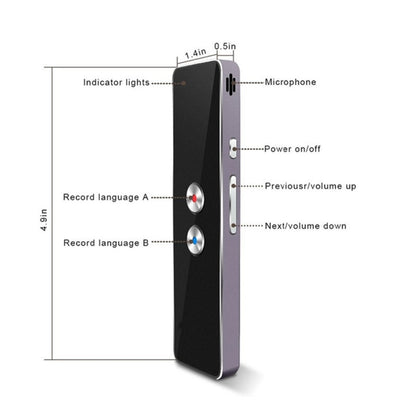 T8 Pocket Language Translator เสียง 30 ภาษา Two Way Real Time Intercom แบบพกพา Translator สำหรับการเรียนรู้ส่วนบุคคลการเดินทาง