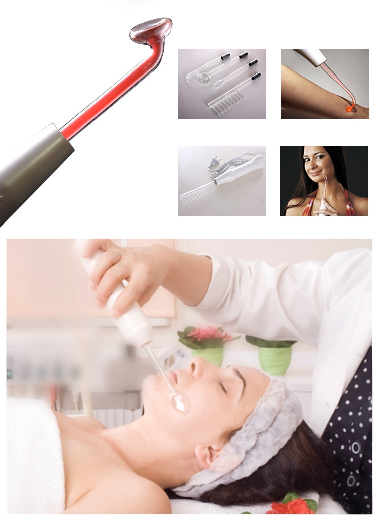 เปลี่ยน Electrotherapy Wand แก้วหลอดความถี่สูงแบคทีเรียแท็ก Spot สิว Remover ผม Facial Body Spa Beauty Care