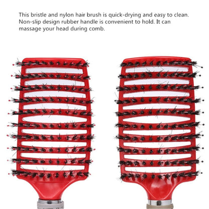 นวดผมหนังศีรษะหวี Hairbrush Bristle ไนลอนผู้หญิง CURLY Detangle แปรงผมสำหรับร้านทำผม Hairdressing เครื่องมือจัดแต่งทรงผม