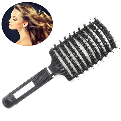 นวดผมหนังศีรษะหวี Hairbrush Bristle ไนลอนผู้หญิง CURLY Detangle แปรงผมสำหรับร้านทำผม Hairdressing เครื่องมือจัดแต่งทรงผม