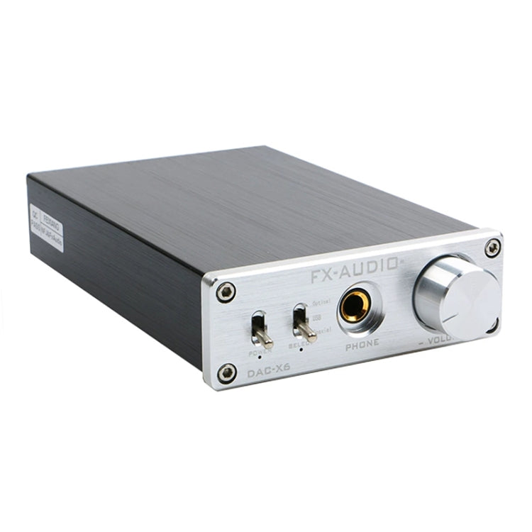 FX-AUDIO DAC-X6 ไข้ไฮไฟไฟเบอร์โคแอกเชียล USB แอมป์เสียงดิจิตอลถอดรหัส DAC 24BIT/192
