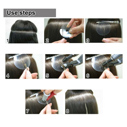 10 ชิ้นที่มีขนาดป้องกันการลวกต่อผมวิกผมต่อผมฟิล์มฉนวนกันความร้อน