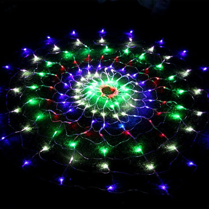 Spider Web โคมไฟคริสต์มาส Garland String ไฟคริสต์มาส Fairy Party ตกแต่งงานแต่งงานสวน