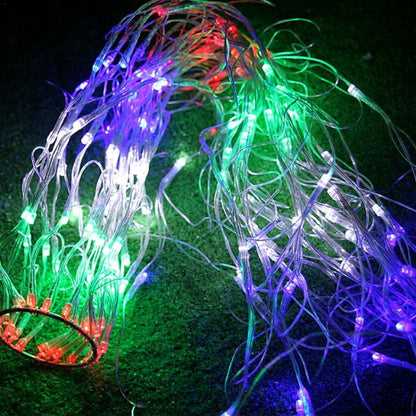 Spider Web โคมไฟคริสต์มาส Garland String ไฟคริสต์มาส Fairy Party ตกแต่งงานแต่งงานสวน