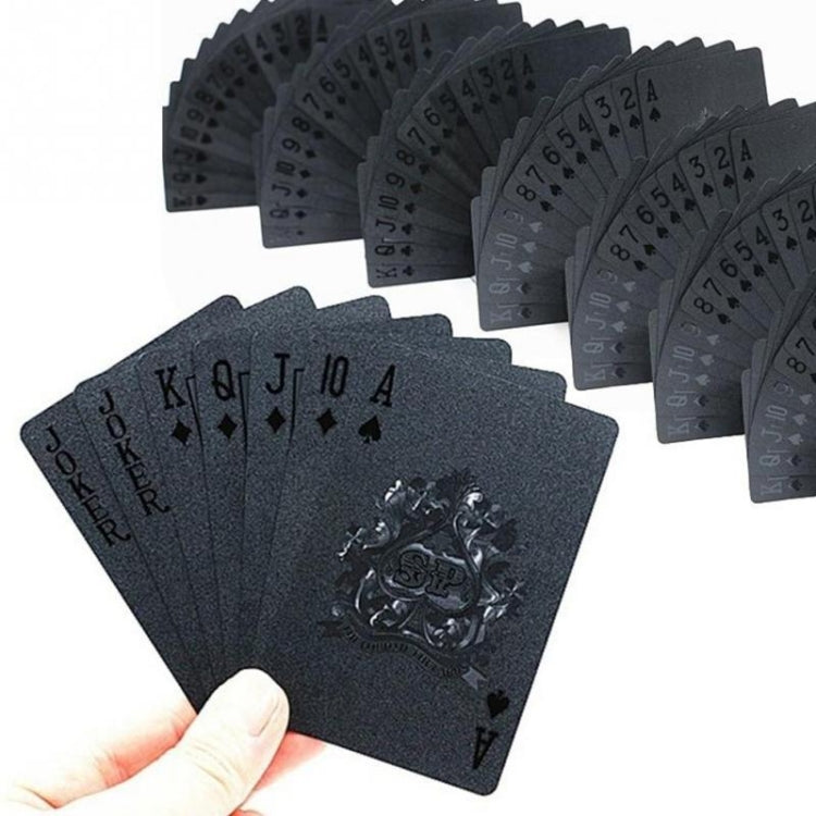 2 ชิ้น Creative Gold ฟอยล์โป๊กเกอร์พลาสติกเล่นไพ่กันน้ำ, 2 PCS Gold Foil Poker