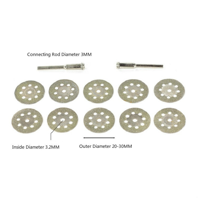8 หลุมชิปตัดกากกะรุนหยกใบเลื่อยอุปกรณ์เครื่องบดไฟฟ้า, 10 Saw Blade 2 Connecting rod 30MM, 10 Saw Blade 2 Connecting rod 20MM, 10 Saw Blade 2 Connecting rod 22MM, 10 Saw Blade 2 Connecting rod 25MM
