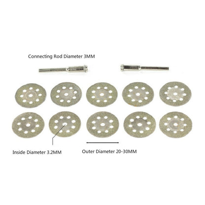 8 หลุมชิปตัดกากกะรุนหยกใบเลื่อยอุปกรณ์เครื่องบดไฟฟ้า, 10 Saw Blade 2 Connecting rod 30MM, 10 Saw Blade 2 Connecting rod 20MM, 10 Saw Blade 2 Connecting rod 22MM, 10 Saw Blade 2 Connecting rod 25MM