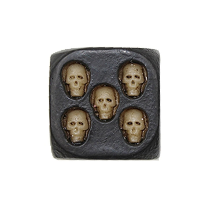 5 ชิ้น/เซ็ต Creative Skull กระดูกลูกเต๋าหกด้านโครงกระดูกลูกเต๋า Club Pub Party เกมของเล่นลูกเต๋าเรซิน, 5 PCS/Set Skull Bones Dice