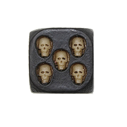 5 ชิ้น/เซ็ต Creative Skull กระดูกลูกเต๋าหกด้านโครงกระดูกลูกเต๋า Club Pub Party เกมของเล่นลูกเต๋าเรซิน, 5 PCS/Set Skull Bones Dice