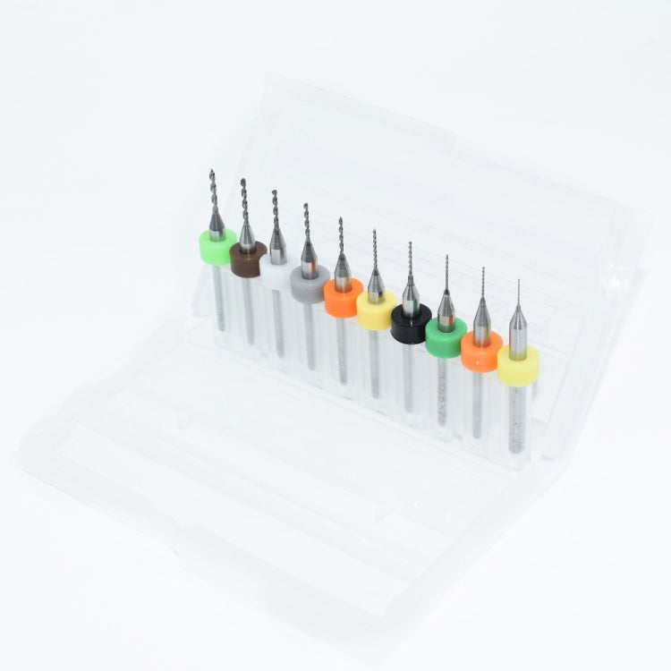 10 ชิ้น 0.3 มิลลิเมตรถึง 1.2 มิลลิเมตร PCB mini เจาะบิตทังสเตนคาร์ไบด์สำหรับแผงวงจรพิมพ์ cnc เจาะ Bits เครื่อง, 0.3-1.2mm