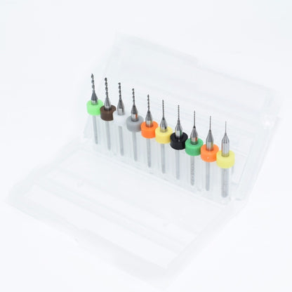 10 ชิ้น 0.3 มิลลิเมตรถึง 1.2 มิลลิเมตร PCB mini เจาะบิตทังสเตนคาร์ไบด์สำหรับแผงวงจรพิมพ์ cnc เจาะ Bits เครื่อง, 0.3-1.2mm