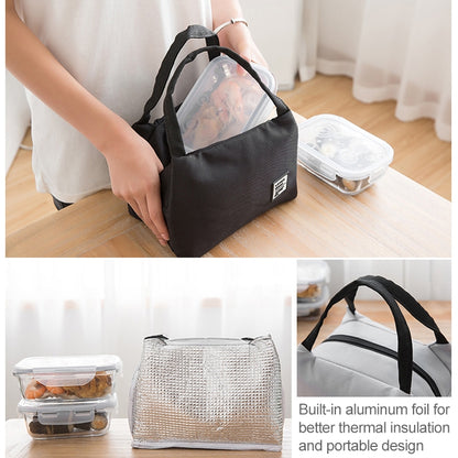 ถุงอาหารกลางวันแบบพกพากล่องอาหารกลางวันฉนวนความร้อน Tote กระเป๋าเก็บความเย็น Bento POUCH กล่องอาหารกลางวันโรงเรียนถุงเก็บอาหาร, Bento Storage Bags