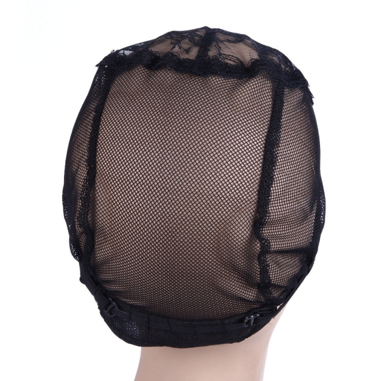 3 PCS ผมสุทธิหมวกลูกไม้ตาข่ายด้านล่างฝาครอบวิกผมอุปกรณ์เสริม, 56CM Black