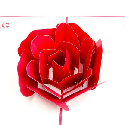3D Pop Up Rose ขอบคุณบัตรอวยพรโปสการ์ดดอกไม้ Handmade Blank Vintage กระดาษ Happy Birthday Love บัตรของขวัญ, ขนาด: 13x16 ซม., Handmade Blank