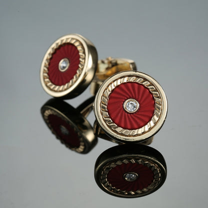 1 คู่ผู้ชายเหล็กแกะสลักเลเซอร์ Cuff Links สำหรับงานแต่งงานแฟชั่นชายเสื้อ Cufflinks