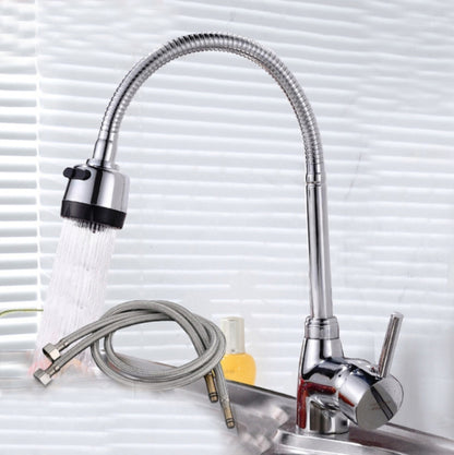 ก๊อกน้ำห้องครัว Anti-Splash HEAD อ่างล้างหน้าอ่างล้างจาน Universal Rotatable Faucet Full Copper Joint, Cold Water, Cold Water+50 cm Tube, Cold Water+60 cm Tube, Cold Water+80 cm Tube, Hot & Cold Water, Hot & Cold Water+60 cm Tube, 304 Cold Water       ...
