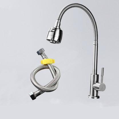 ก๊อกน้ำห้องครัว Anti-Splash HEAD อ่างล้างหน้าอ่างล้างจาน Universal Rotatable Faucet Full Copper Joint, Cold Water, Cold Water+50 cm Tube, Cold Water+60 cm Tube, Cold Water+80 cm Tube, Hot & Cold Water, Hot & Cold Water+60 cm Tube, 304 Cold Water       ...
