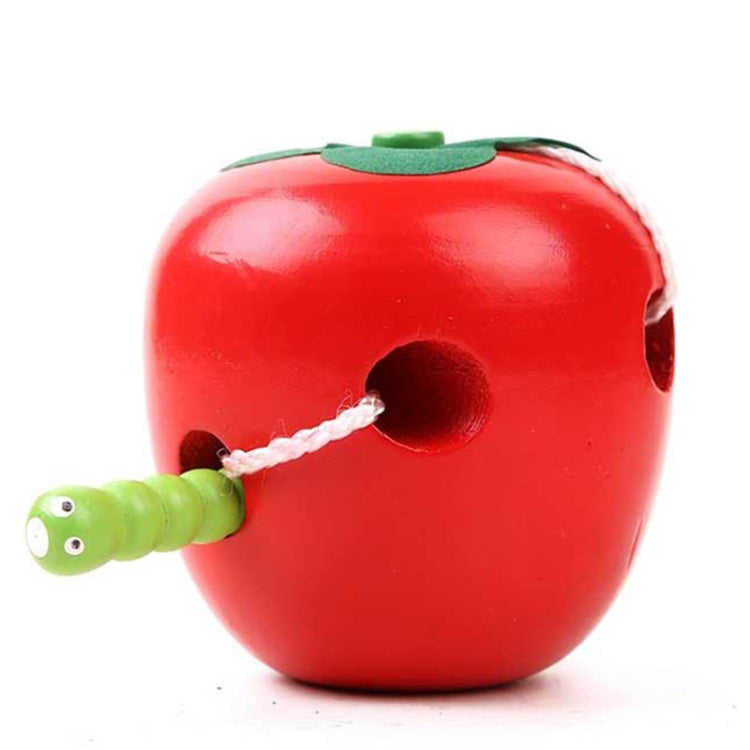 การเรียนรู้และการศึกษาไม้เด็กหนอนสีสันกินผลไม้ Apple ของเล่นเพื่อการศึกษา, Worm Eat Fruit Apple
