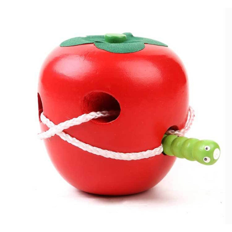 การเรียนรู้และการศึกษาไม้เด็กหนอนสีสันกินผลไม้ Apple ของเล่นเพื่อการศึกษา, Worm Eat Fruit Apple