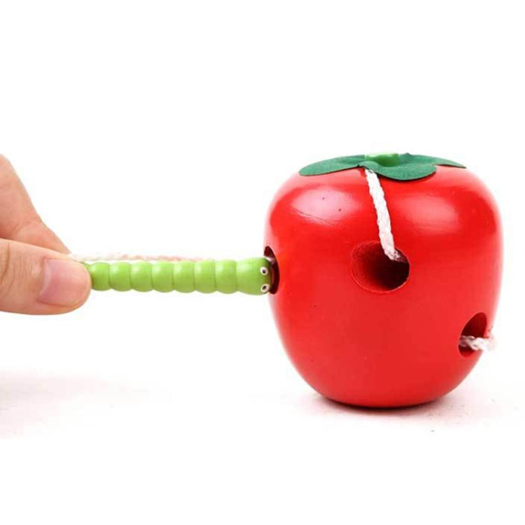 การเรียนรู้และการศึกษาไม้เด็กหนอนสีสันกินผลไม้ Apple ของเล่นเพื่อการศึกษา, Worm Eat Fruit Apple