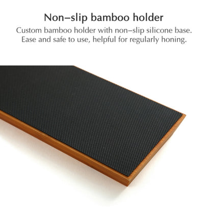 ชุดฐานไม้ไผ่สองด้านหินลับขาวสีแดง 1000/6000, Blue White Whetstone