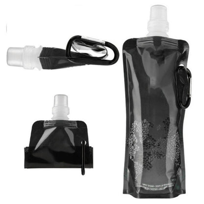 0.5L แบบพกพา Ultralight พับซิลิโคนถุงน้ำอุปกรณ์กีฬากลางแจ้งเดินป่าตั้งแคมป์ Soft Flask กระเป๋ากันน้ำ