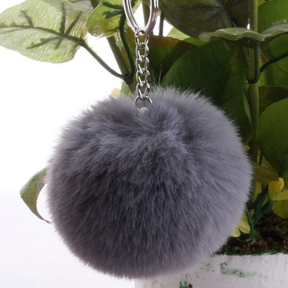 Simple Key CHAIN FUR Ball Pom Pom พวงกุญแจ Pom Pom ขนสัตว์กระต่ายเทียมพวงกุญแจสัตว์สำหรับผู้หญิงกระเป๋ารถพวงกุญแจ