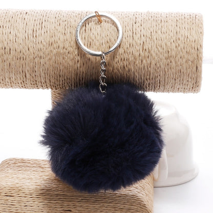 Simple Key CHAIN FUR Ball Pom Pom พวงกุญแจ Pom Pom ขนสัตว์กระต่ายเทียมพวงกุญแจสัตว์สำหรับผู้หญิงกระเป๋ารถพวงกุญแจ