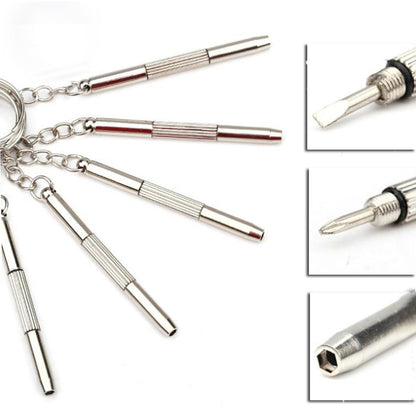 เครื่องมือซ่อมแซมพวงกุญแจมัลติฟังก์ชั่น ไขควง แบบพกพา Mini Multi Tool Key Ring, screwdriver Shape