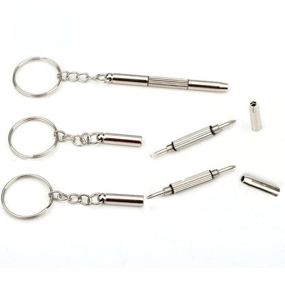 เครื่องมือซ่อมแซมพวงกุญแจมัลติฟังก์ชั่น ไขควง แบบพกพา Mini Multi Tool Key Ring, screwdriver Shape