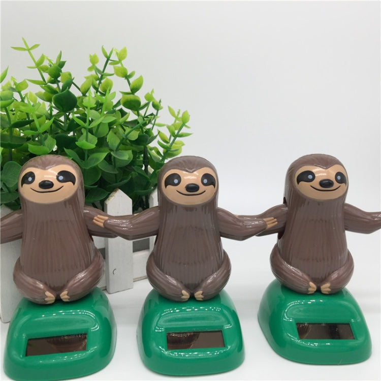 ความแปลกใหม่ของเล่นพลังงานแสงอาทิตย์พลาสติก ABS Sloth พลังงานแสงอาทิตย์เต้นรำสำหรับตกแต่งรถยนต์, Sloth