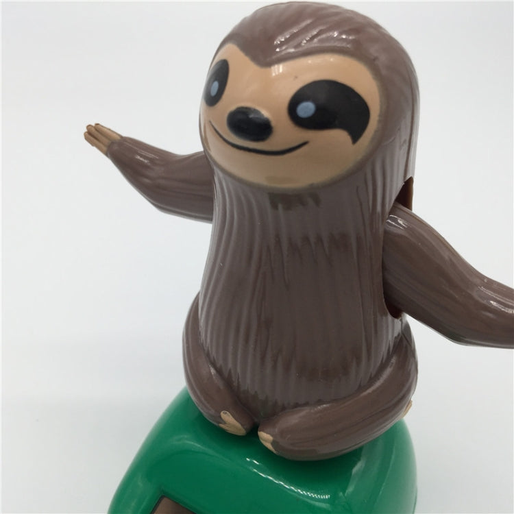 ความแปลกใหม่ของเล่นพลังงานแสงอาทิตย์พลาสติก ABS Sloth พลังงานแสงอาทิตย์เต้นรำสำหรับตกแต่งรถยนต์, Sloth