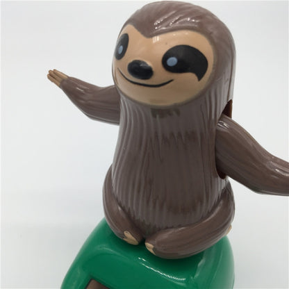 ความแปลกใหม่ของเล่นพลังงานแสงอาทิตย์พลาสติก ABS Sloth พลังงานแสงอาทิตย์เต้นรำสำหรับตกแต่งรถยนต์, Sloth